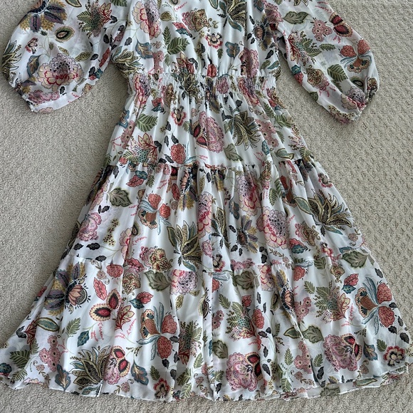 Maison Tara Floral Tiered Midi Dress Size 14W Wedding Party Feminine Flowy - Picture 3 of 16
